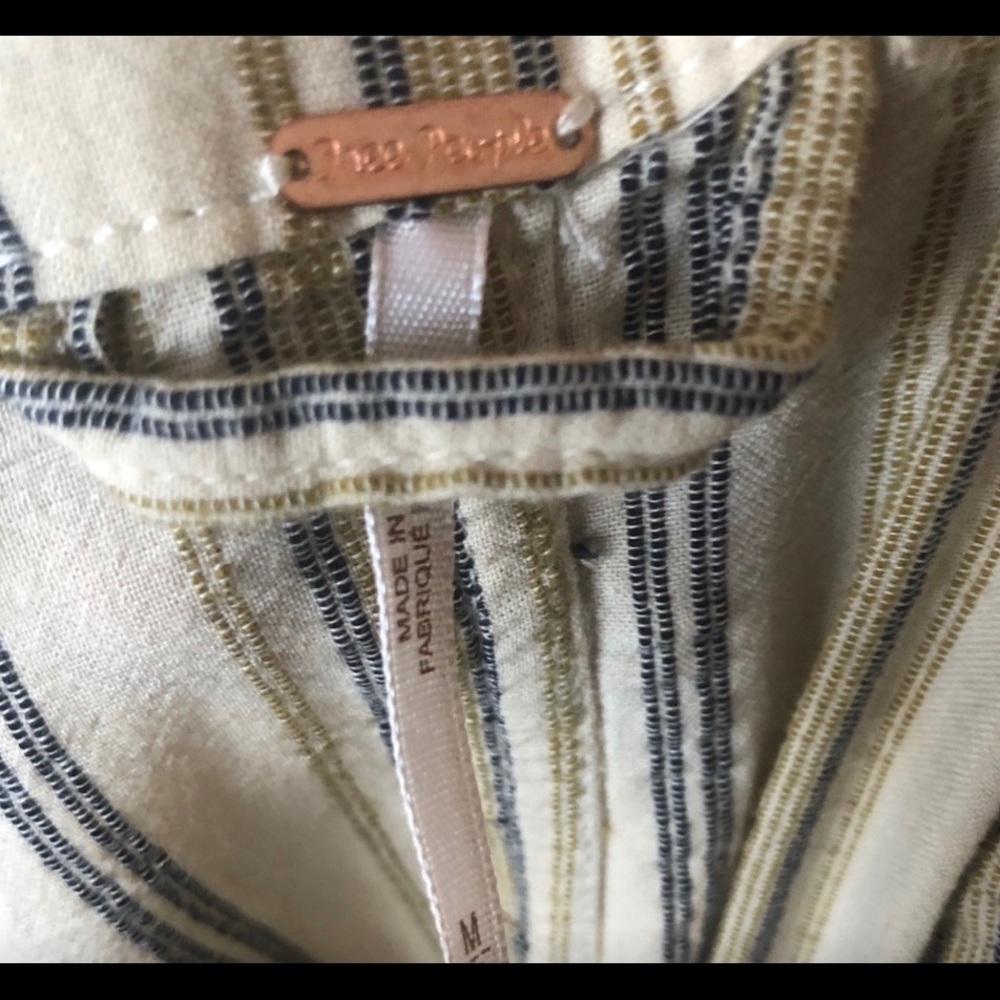 Free People Sweet Melody Natural Stripe Trench M size - Picture 7 of 7